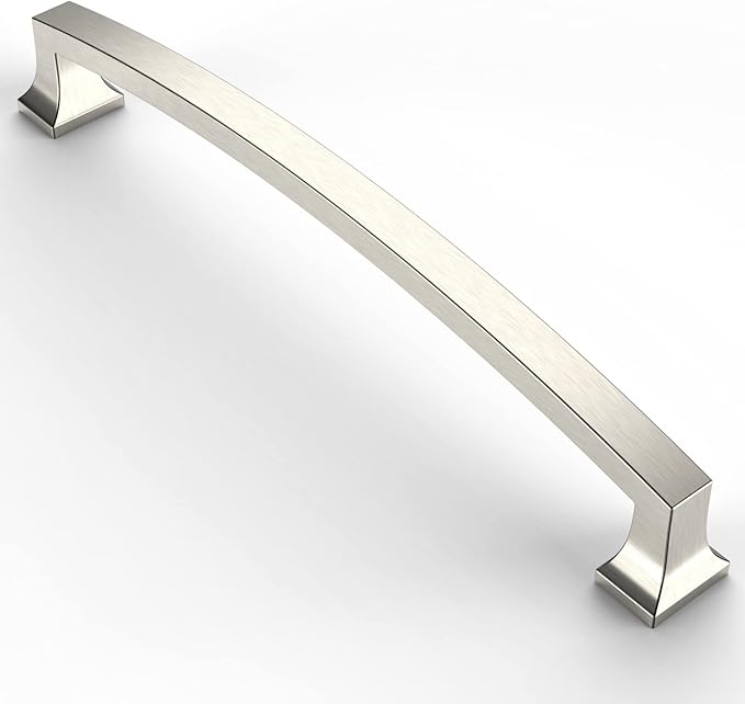 Asidrama 10 Pack 6.3 Inch(160mm) Hole Centers Kitchen Cabinet Handles, Brushed Satin Nickel Cabinet Pulls Kitchen Cabinet Hardware for Cupboard Drawer Pulls