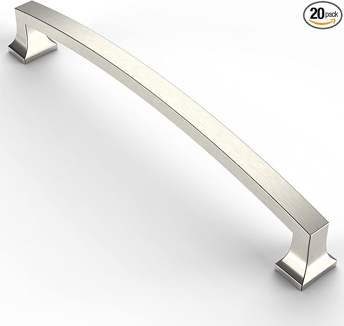 Asidrama 20 Pack 7 Inch(177mm) Brushed Satin Nickel Kitchen Cabinet Handles, Cabinet Pulls Kitchen Cabinet Hardware for Cupboard Drawer Pulls