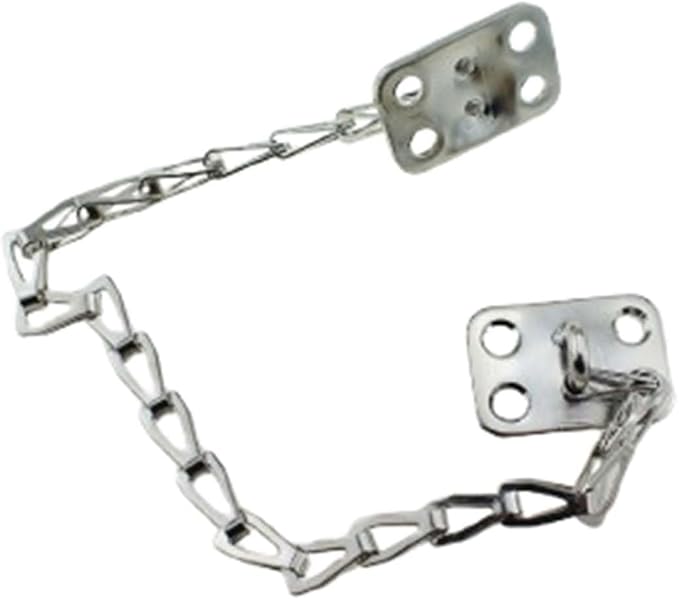 Furniture Chain Hardware 30.48 cm Solid Polished Brass Beam Chain Door Window Safety Lock Fall Protection Chain Used to Restrict Windows Box Lids Cabinets Door Openings Range Silver