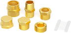GASHER Brass Pipe Fittings Assortment Kit, Hex Nipple,Reducer Bushing,Reducing Hex Coupling,Hex Heand Plug,End Cap and Socket Plug(72Pcs)