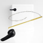 iFealClear Universal Metal Toilet Handle Replacement Kit, Front Mount Toilet Tank Flush Lever Handle with Stainless Steel Chain, Toilet Trip Lever Fits Most Toilets, Easy to Install, Matte Black