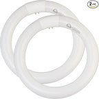 8 inch FC8T9/CW 22W Cool White Circular Fluorescent Light Bulb, Round T9 22 Watt Circline Fluorescent Lamp Bulbs 4100K 1350 Lumens, G10q 4 Pin Base, 2 Pack