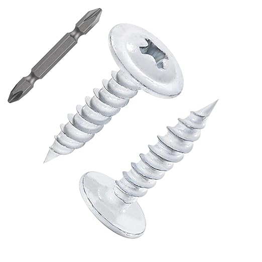 Wensilon(350 pcs)#8×5/8" Phillips Truss Head Wood Screws White Iron Quick Metal Self Tapping