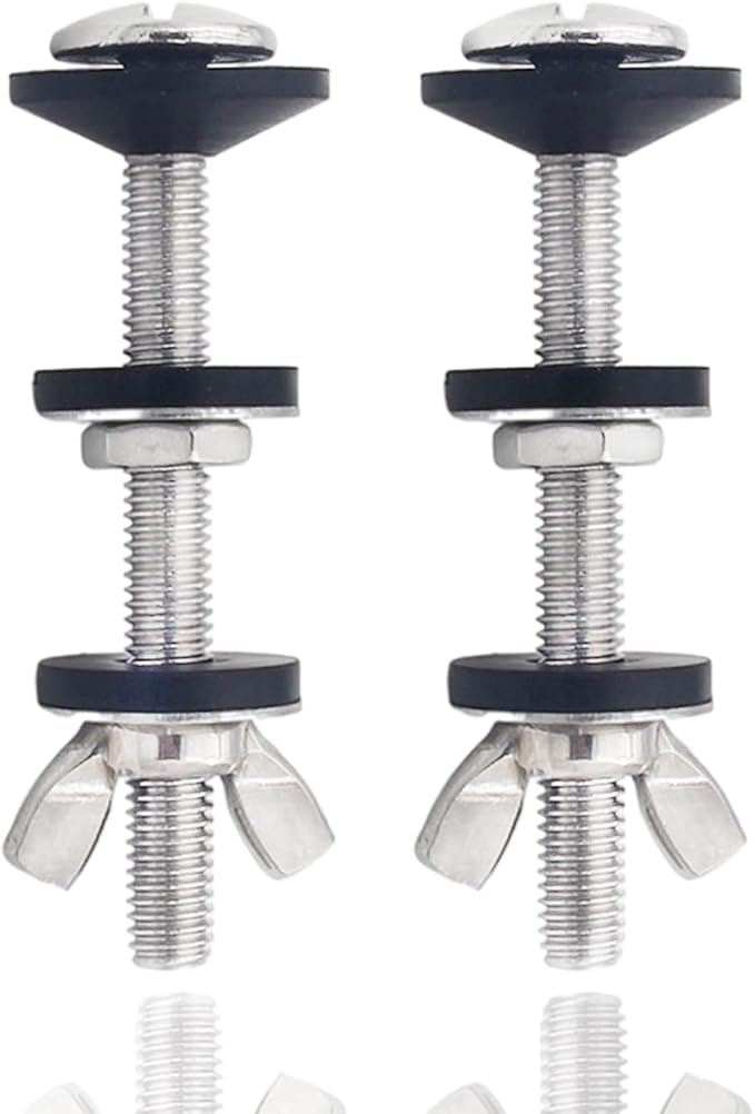 2 PCS Toilet Tank to Bowl Bolts Repair Kit, 5/16 * 3.15 inch Heavy Duty Rustproof Stainless Steel Toilet Bolts