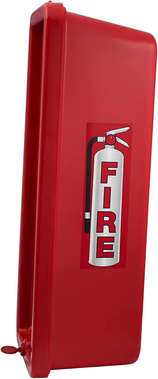 Fire Extinguisher Cabinet Fire Extinguisher Box Outdoor Fire Cabinet Mounted Fire Extinguisher Cabinet Fire Extinguisher Cover (Red with Pull-Panel, Rx350, Plastic, 10 Pounds, 2, AKA1)