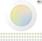 Amico 48 Pack 5/6 Inch LED Disk Lights, Dimmable Flush Mount Ceiling Disc Lights, 2700K/3000K/4000K/5000K/6000K Selectable, 12W Eqv 110W, 1050LM, Low Profile Surface Mount Ceiling Light, ETL&FCC