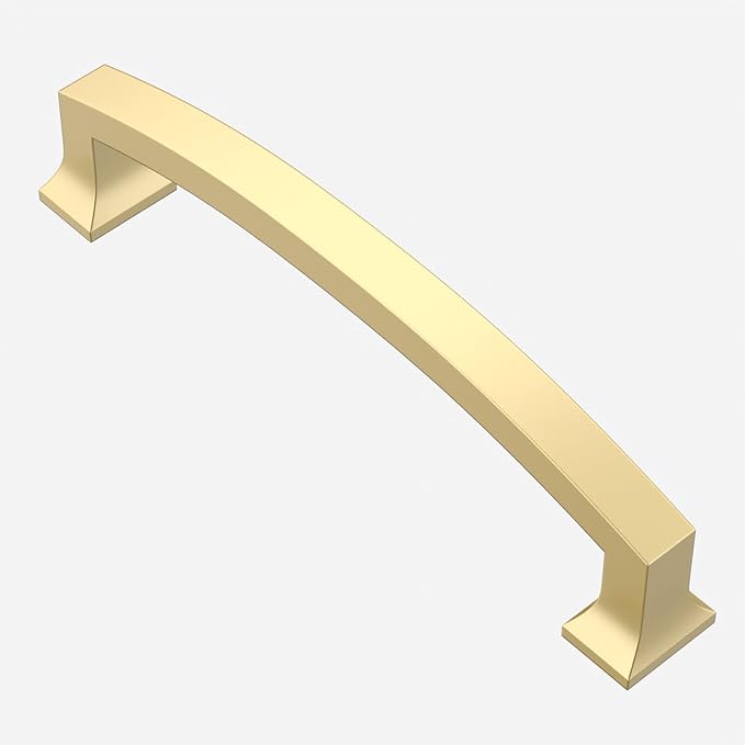 Asidrama 10 Pack 5 Inch(128mm) Brushed Gold Kitchen Cabinet Handles, Cabinet Pulls Kitchen Cabinet Hardware for Cupboard Drawer Pulls