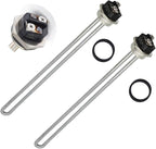 Water Heater Element, 4500W 240V, 2PCs Pack, Screw-in Type, High Watt Density, Chrome Coated Copper, fits most models of Dual Element Eletrical Water Heaters, 2PC4500W_EWH