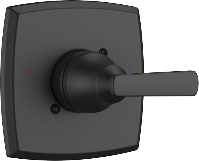 Replacement for D Faucet 14 Series Single-Function Shower Valve Trim Kit, Matte Black Shower Trim Kit Shower Handle T14064-BL(With RP46074 Cartridge)