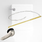 iFealClear Universal Metal Toilet Handle Replacement Kit, Front Mount Toilet Tank Flush Lever with Stainless Steel Chain, Fits Most Toilets, Brushed Nickel