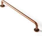 Goo-Ki 6 Pack Antique Copper Cabinet Pull Dark Copper Drawer Handles, 7.56 inch(192mm) c-c Solid Vintage Copper Bar Pulls Red Bronze Kitchen Hardware for Dresser Wardrobe Cupboard, 9338AC-192