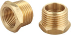 Brass Pipe Fitting Reducer Hex Bushing 3/4" NPT Male x 1/2" NPT Female Thread Reducer Hose Tube Atapter, Thread 1" OD to 0.75" ID, (5 Piece)