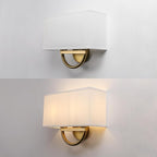 Industrial 2-Lights Wall Sconce Fixtures with White Textile Shade, Vintage Double Head Wall Light Lamps Decor for Hallway Bedroom Living Room Bathroom Corridor
