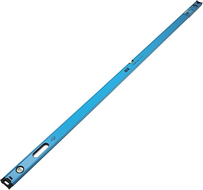 OX Tools Trade Series 8ft Non Magnetic Box Beam Levels - 96 inch Level Aluminum Body Level Hand Tools - Magnified Vials, Shock Absorbing End Cap, Soft Grip Handle Leveler Tool OX-T024224