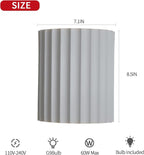 White Gypsum Modern LED Wall Sconces Wall Lighting Set of 2, Indoor Hardwired Walls Mount Light Fixtures Up Down Lamp for Hallway Bedroom Living Room Dining Room【Bulbs Included】