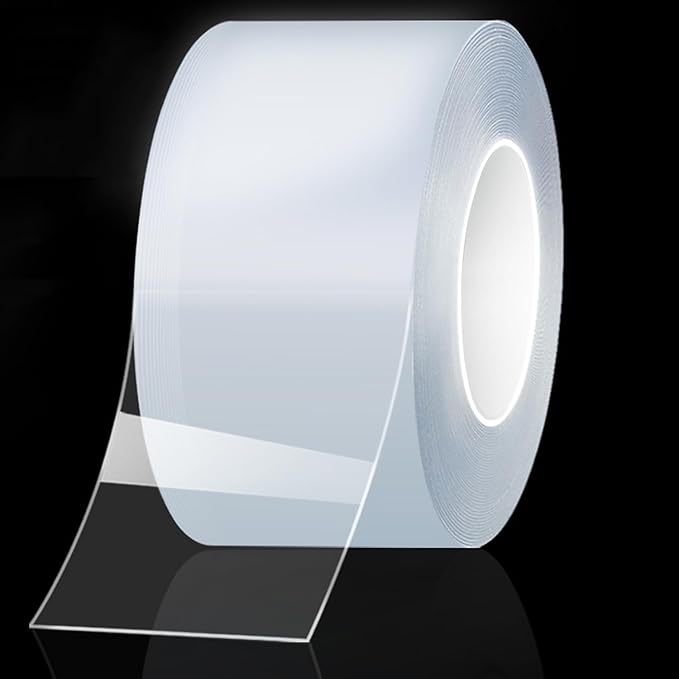 Window Weather Sealing Tape 2 Inch x 16.5 FT Weather Stripping Residue-Free Clear Window Insulation Caulk Tape for Doors Windows and Shower Glass Gaps Bathroom