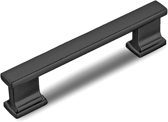 10 Pack 4-3/4 Inch Length|3-3/4 Inch(96mm) Hole Center Matte Black Kitchen Cabinet Handles, Cabinet Pulls Kitchen Cabinet Hardware, Cupboard Pulls, Drawer Handles