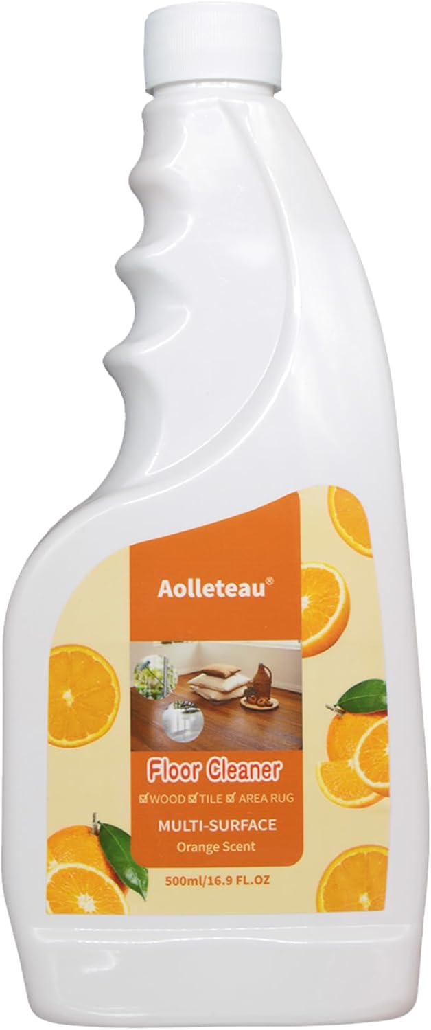 Floor Cleaner Compatible with Roborock, Eufy, Dreame, iRobot Roomba Robot Vaccum and Mop, Wet Dry Vacuums and Wetjet Mops, 16.9 FL.oz, Concentrate, Dilution Ratio 1:200, Orange Scent