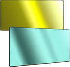The King 2-Tone | Gold/Blue Shade 9 Welding Lens | Changes Color With Angle - Gold/Blue | 2" x 4.25" | Extremely Clear Fixed Shade 2x4 Welding Lens | Ridge Products Welding Lens