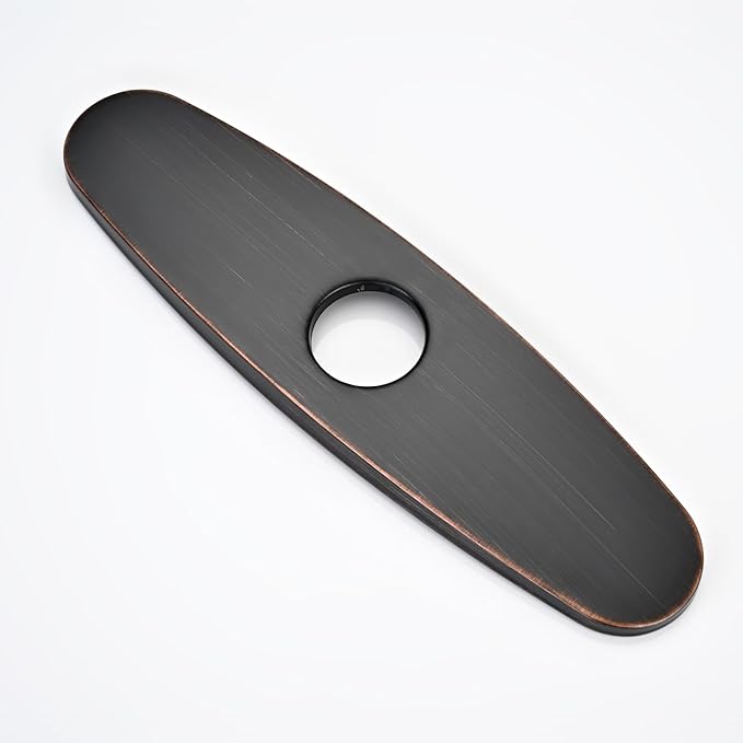 Faucet Cover Plate, Stainless Steel Deck Plate for Kitchen Sink Faucet Single Hole or Bathroom Faucet 1-3 Hole Faucet Hole Cover Round 10 Inch (Oil Rubbed Bronze)