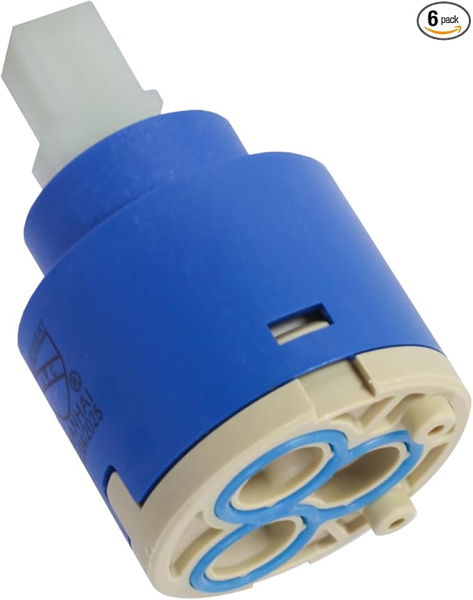 CUPC Certified Diameter 35mm Replacement Cartridge (6-Pack) for Kraus/Kohler/Moen/American Standard Gear Cartridge faucet replacement part， Wanhai OEM Faucet cartridge