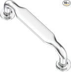 Alzassbg 10 Pack Polished Chrome Cabinet Handles, 3 Inch(76mm) Hole Centers Arch Modern Cabinet Pulls Kitchen Hardware for Cabinets AL3503CP