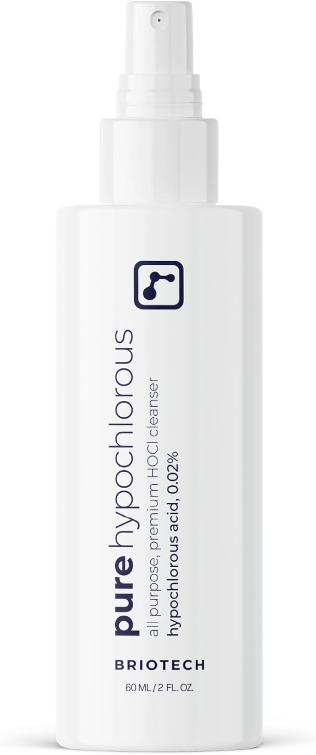 BRIOTECH Pure Hypochlorous Acid Spray and Cleanser, Original Premium HOCl Topical Solution, Multi-Purpose Cleaner, Family Approved & Pet Friendly, 2 fl oz Travel Size