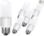 Jolux led Stick Lights, led Bulbs 60 watt Equivalent, 800 Lumen,2700K Soft White,e26 Bulb,Non-Dimmable, Enclosed Fixture Rated,6 Count (Pack of 1)…