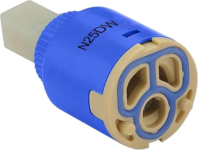 25mm Faucet Cartridge Certification Ceramic Tap Cartridge Mix Faucets Inner Cartridge Replacement for Single Lever Faucet, Monobloc Bathroom or Kitchen Mixer Faucets