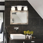 3-Light Bathroom Light Fixture Over Mirror, Modern Chrome Vanity Fixture with Milky Glass Shade, 23 inches Bath Light for Bath Vanity Lighting