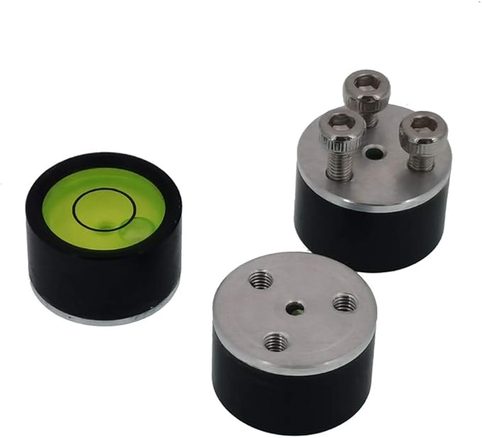 GPS RTK level, centering rod, carbon fiber horizontal bubble accessories with screw holes (18x11.5mm black green)