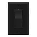 LIDER Dimmer Paddle Switch for Dimmable 300W LED/CFL Lights, 1-Pole or 3-Way, 120 V, Modern Upgrade, UL Listed, Wall Plate Included, Black