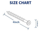 Deck Screws 4 Inch, 80PCS Exterior Wood Screws, #10 x 4 Fence Construction Screws, Torx Head, Rust Resistant Epoxy Coated, T25 Bit Included, Black