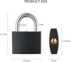 Covered Aluminum Padlock with Key, 8 Pack 1-9/16" Padlocks with Same Key，Key Lock for Outdoors