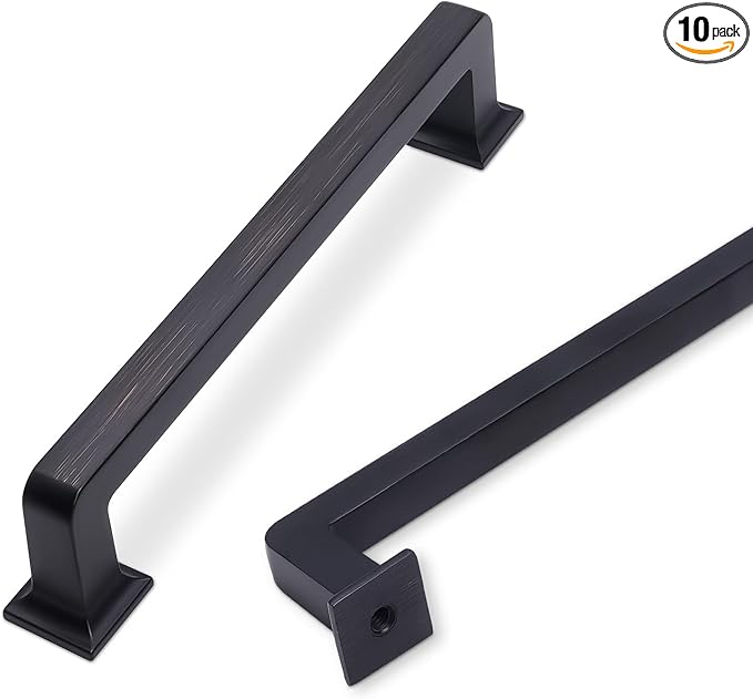 COTYKILEY 10 Pack 5 Inch(128mm) Oil Rubbed Bronze Cabinet Handles Kitchen Cabinet Pulls Cabinet Door Handles Kitchen Cabinet Hardware Cupboard Drawer Pulls Dresser Handles