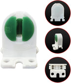 T5 LED Fluorescent Tube Lamp Holder Tombstone, Medium Bi-Pin Socket, Fluorescent Lampholder, for LED Fluorescent Tube Replacements Turn-Type Lampholder, Pack of 20
