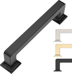 3.75 Inch 10 Pack Matte Black Cabinet Pulls - Kitchen Cabinet Hardware