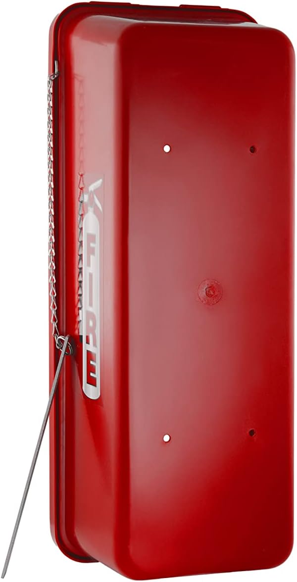 Fire Extinguisher Cabinet Fire Extinguisher Box Outdoor Fire Cabinet Mounted Fire Extinguisher Cabinet Fire Extinguisher Cover (Red with Breaker Bar Attachment, Rx350, Plastic, 20 Pounds, 3, AKA1)