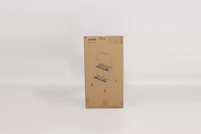 2 Step Ladder, Heavy-Duty Pass 800lb Capacity Test, Wide Anti-Slip Steps & Secure Handrail Compact, Folding Step Stool Portable Design for Home, Kitchen, Office, Pantry, Closet Use, Black