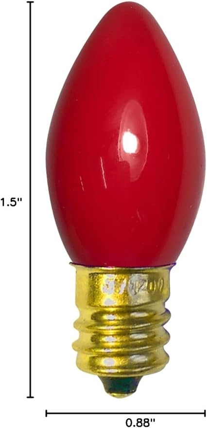 Brite Star 44-314-00 (4 Pack Red C7 Replacement Bulbs