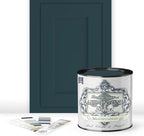 ALL-IN-ONE Paint, Durable cabinet and furniture paint. Built in primer and top coat, no sanding needed. Includes our 30 featured color card - Mediterranean (blue teal), Quart