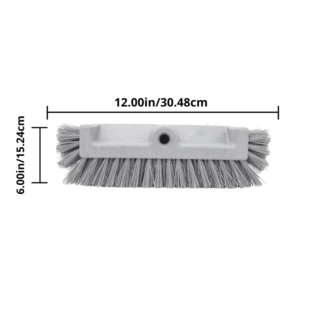 SPARTA Multi-Level Tile Scrub Brush 12" Wide Brush Head, Heavy-Duty Tile Cleaning Brush with End Bristles for Commercial Tiles, Tubs and Floor, Plastic, 12 Inches, Purple, (Pack of 12)