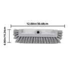 SPARTA Multi-Level Tile Scrub Brush 12" Wide Brush Head, Heavy-Duty Tile Cleaning Brush with End Bristles for Commercial Tiles, Tubs and Floor, Plastic, 12 Inches, Purple, (Pack of 12)