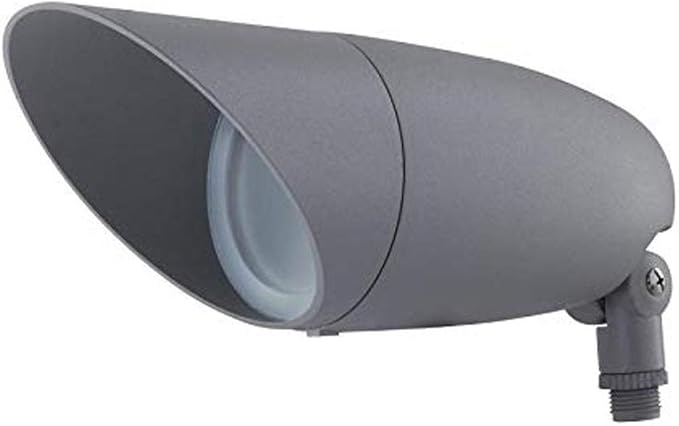 Nuvo 62/1208 One Light 12.2-Inch LED Landscape Floodlight, 12W/120V, 3000K/1240 Lumens, Light Gray