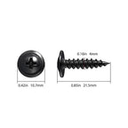 (300 pcs)#8×3/4" Black Truss Head Wood Screws Quick Metal Self Tapping Zinc Oxide