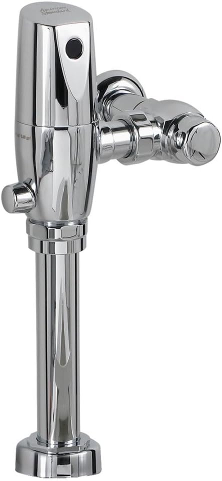 American Standard 6065111.002 Selectronic Exposed Battery Powered Toilet 1.1 GPF Flush Valve, Chrome, 16.13 in wide x 5.25 in tall x 3.5 in deep