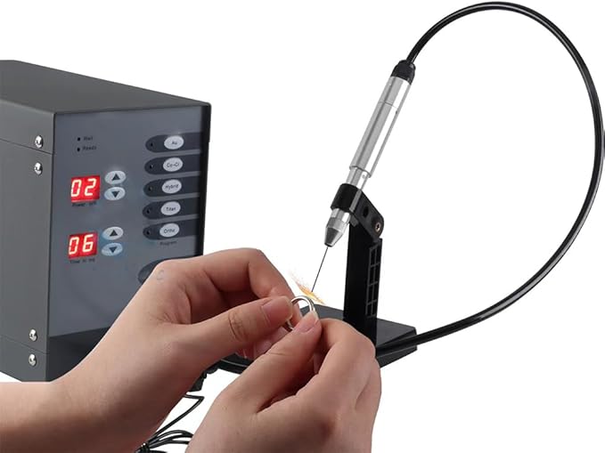 Spot Welding Machine Argon Arc Welding Permanent Jewelry Welder Kit Weldable Solid Gold, Aluminum, Titanium Welding and Orthodontics for Jewelry Restoration 50A-600A 110V (Tungsten Needle Box x 2)