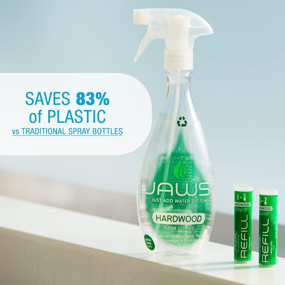 JAWS Hardwood Floor Cleaner Refill Pack. Includes 2 Refill Pods. Refillable Cleaning Supplies.