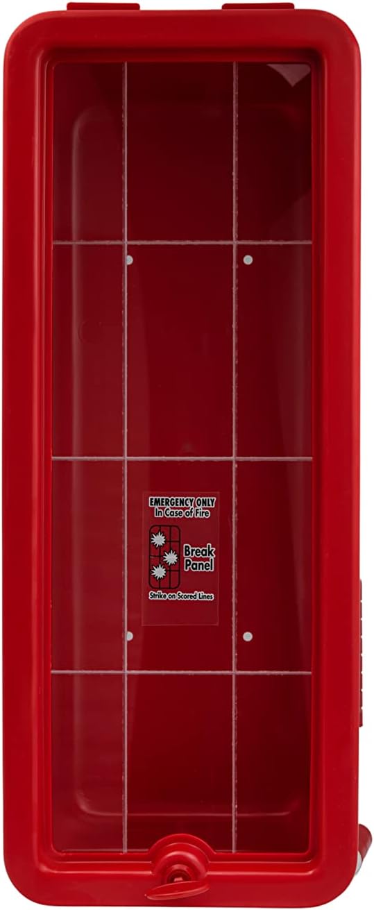 PRO&Family Fire Extinguisher Cabinet Fire Extinguisher Box Outdoor Fire Cabinet Mounted Fire Extinguisher Cabinet Fire Extinguisher Cover (10, Red with Hammer Attachment, 20 lb)
