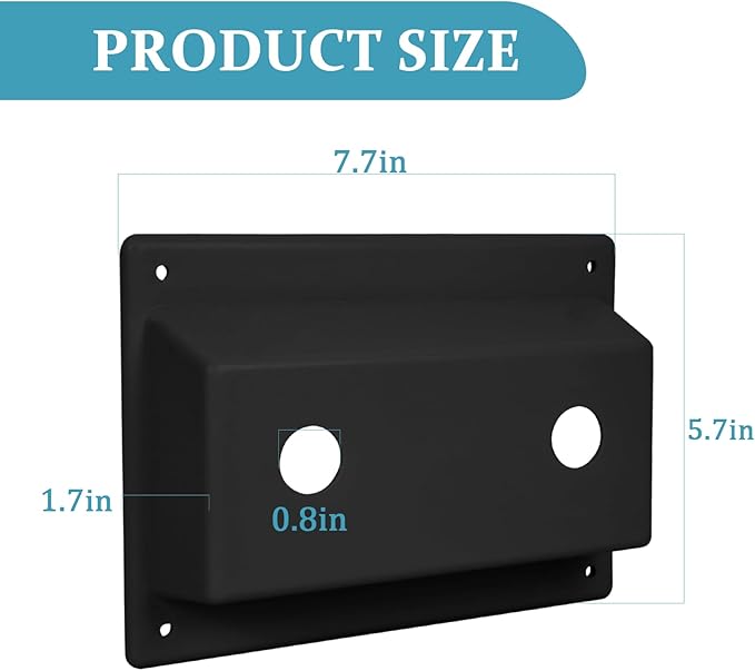 Faucet Bezel Stand Off Faucet Cover Replacement for RV caravans Shower，Black Faucet Cover mounting kit for RV Showers